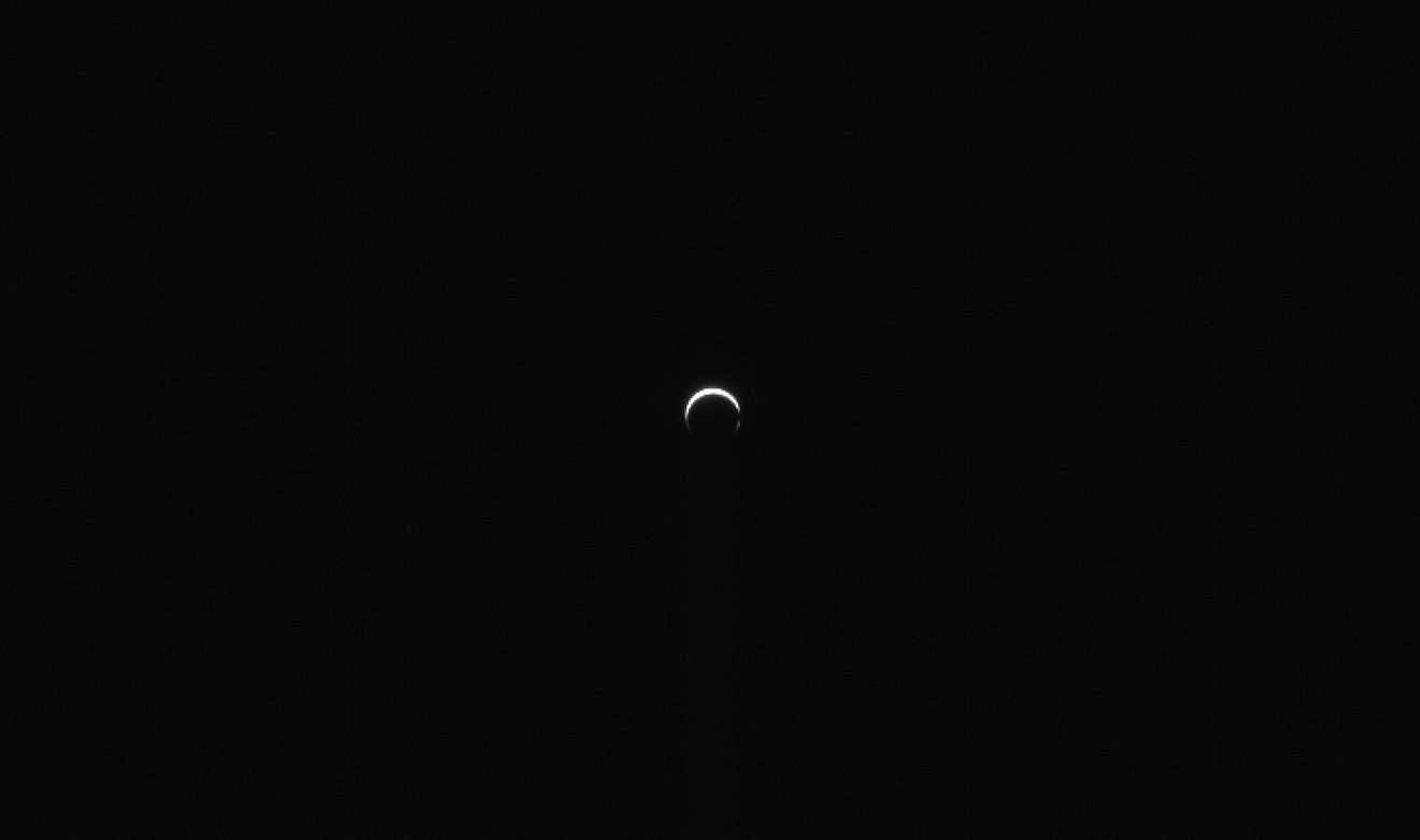 Immagine di Marte catturata dalla missione Psyche della NASA il 3 maggio 2026, a circa 4.8 milioni di km dal pianeta mentre la sonda si avvicinava a Marte per il flyby del 15 maggio. Credits: NASA/JPL-Caltech/ASU