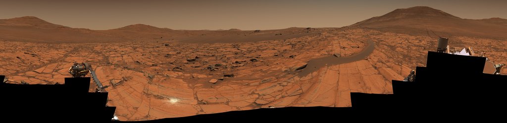 Captured at a location called “Falbreen,” this enhanced-color mosaic features deceptively blue skies and the 43rd rock abrasion