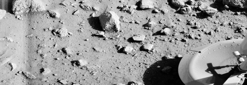 Martian surface and Viking lander