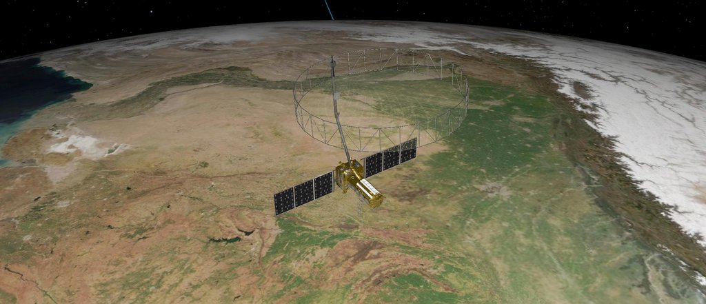 NISAR satellite in Earth orbit (artist's concept)