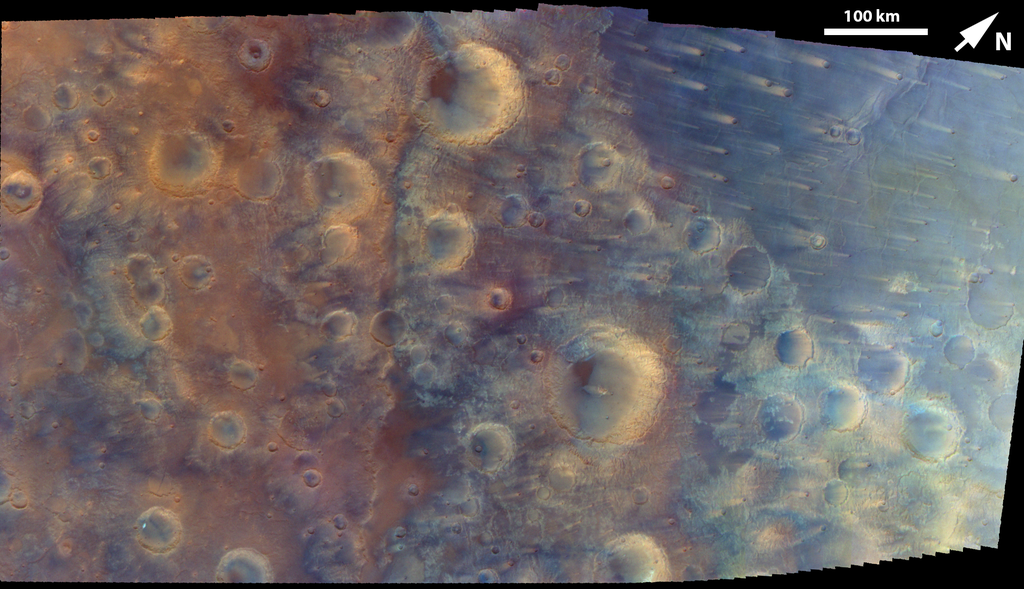 Description Captured by the multispectral imager instrument on NASA’s Psyche mission, this is an enhanced-color mosaic created from four individual images acquired on May 15, 2026, during the spacecraft’s flyby of Mars. Psyche was traveling from...