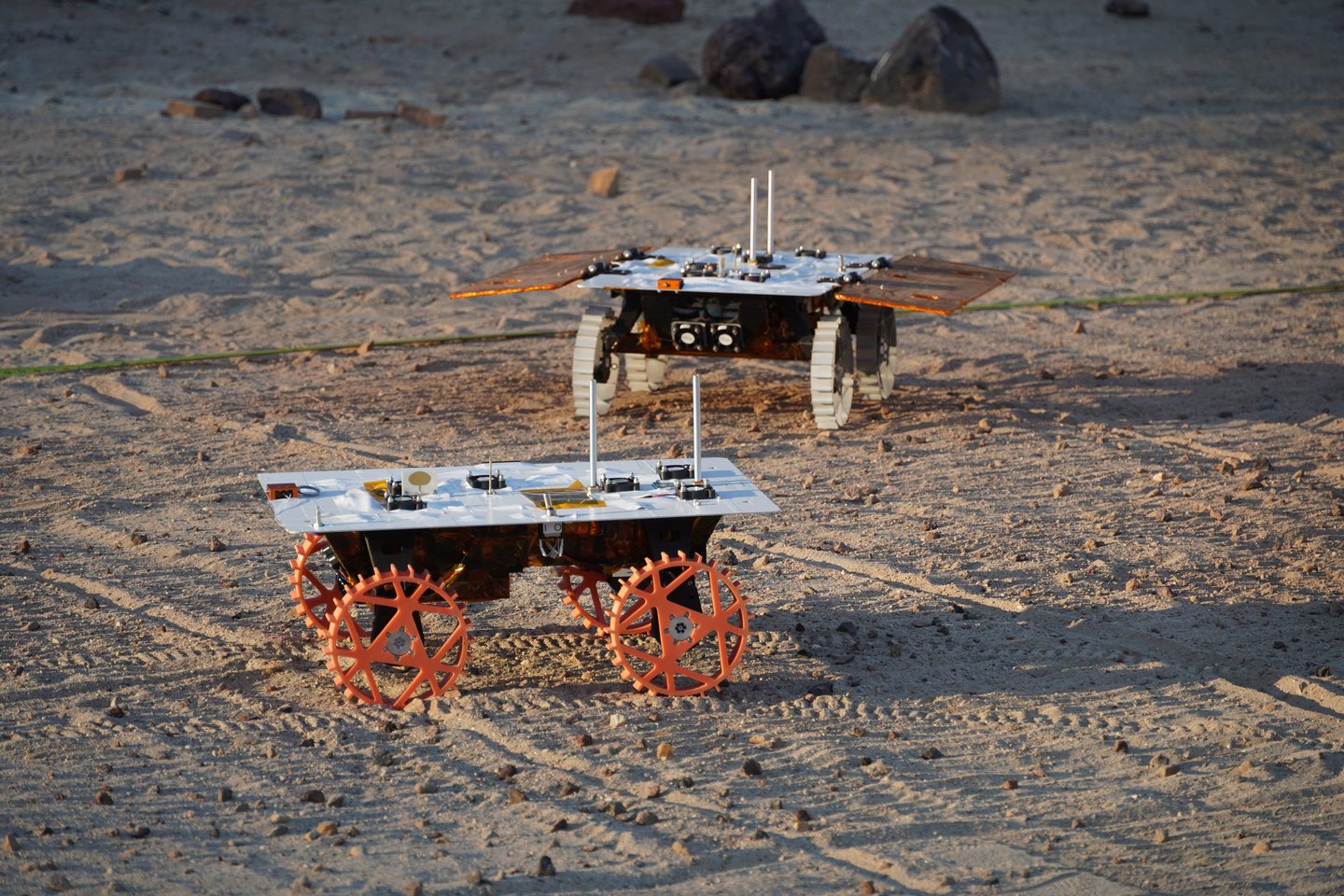 CADRE Test Rovers in the Mars Yard | NASA Jet Propulsion Laboratory (JPL)