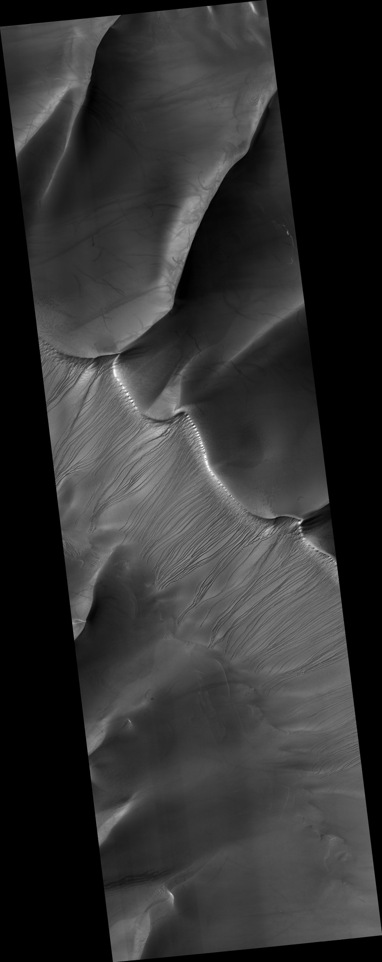 Fall Frost Accumulation on Russell Crater Dunes NASA Jet Propulsion