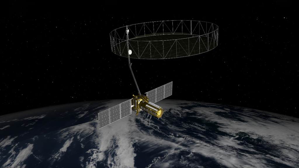 NISAR satellite in Earth orbit (artist's concept)