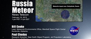 NASA Experts Discuss Russia Meteor in Media Teleconference Today