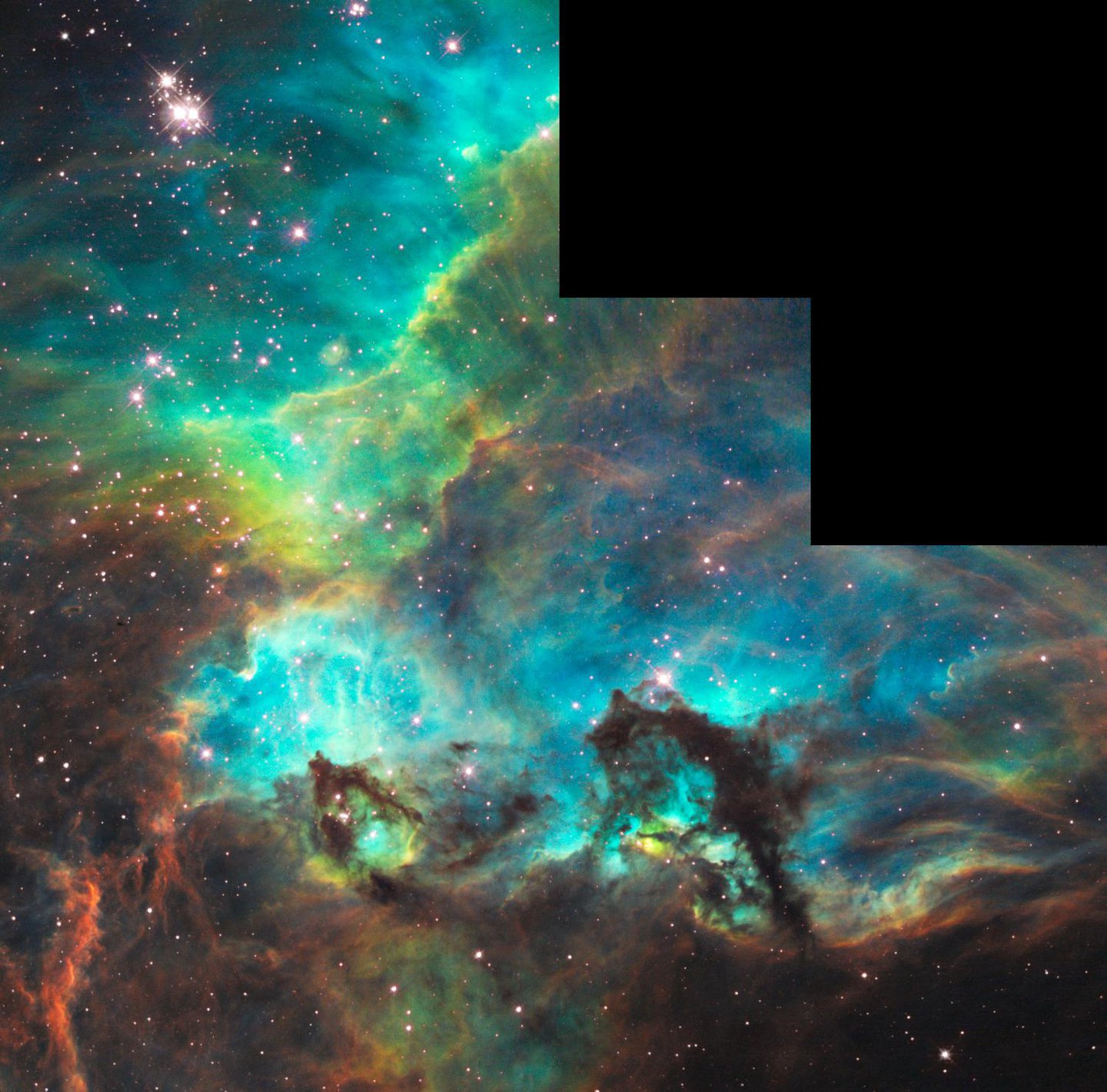 Hubble Unveils Colorful And Turbulent Star Birth Region On 100 000th 