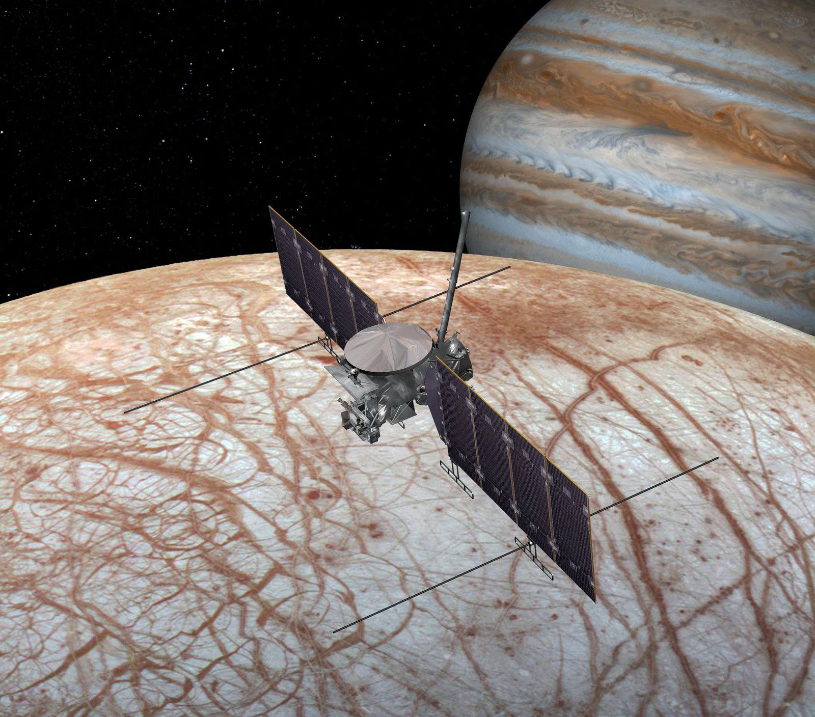 Europa Clipper sobre Europa