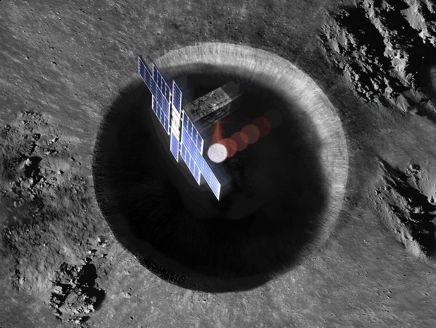 Lunar Flashlight from Above (Artist's Concept)