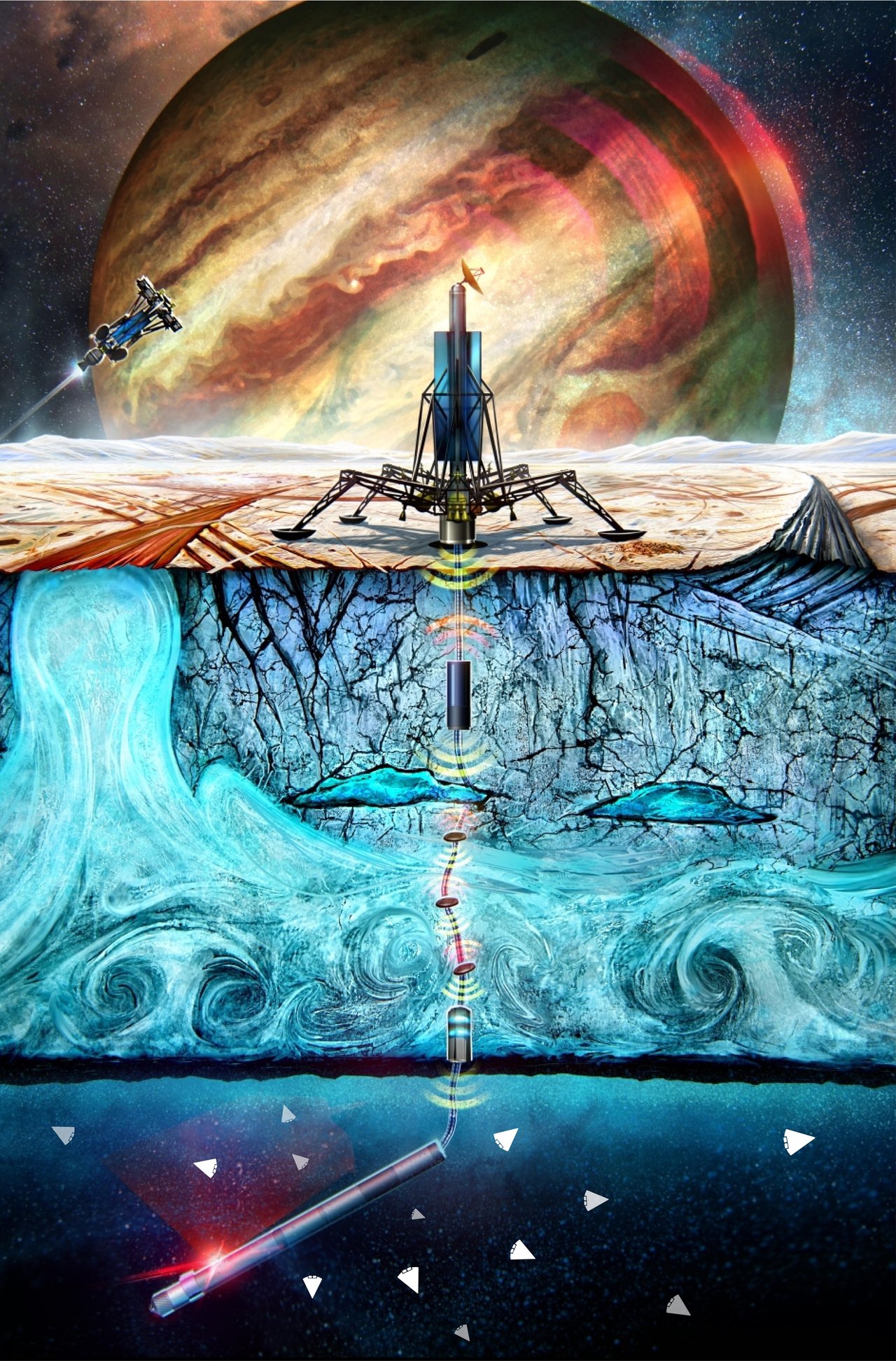 Cryobot for Ocean Worlds Exploration (Illustration)