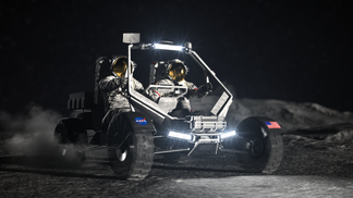 An artist's concept of NASA's Lunar Terrain Vehicle.