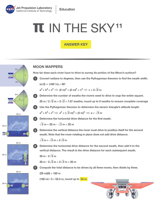 Moon Number Pattern Math Answer Moon Mappers: A ‘Pi in the Sky’ Math Challenge – Math Lesson | NASA JPL ...