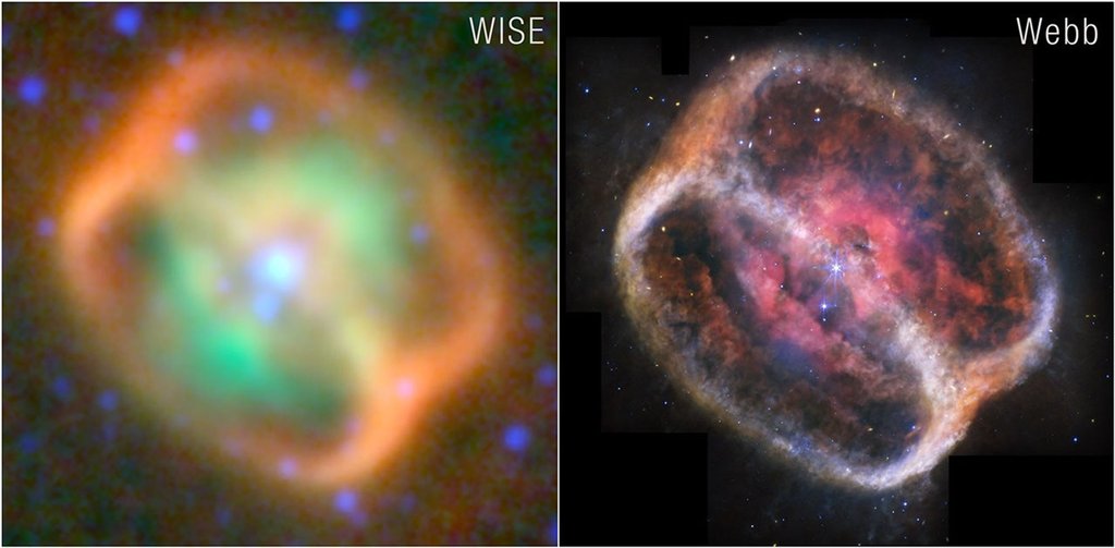 Two infrared views of NGC 1514.