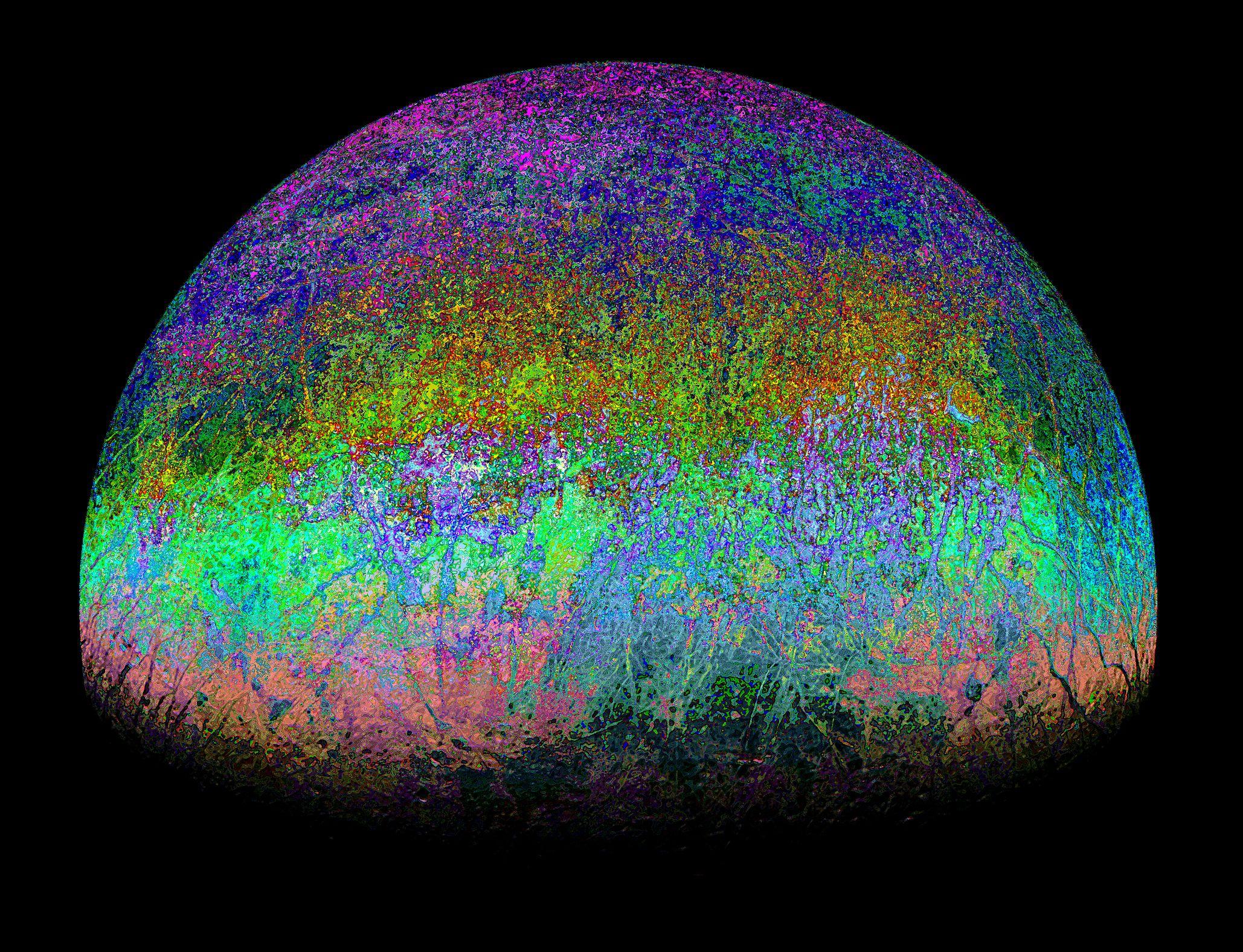 Candy Colored JunoCam Image Of Europa NASA Jet Propulsion Laboratory 